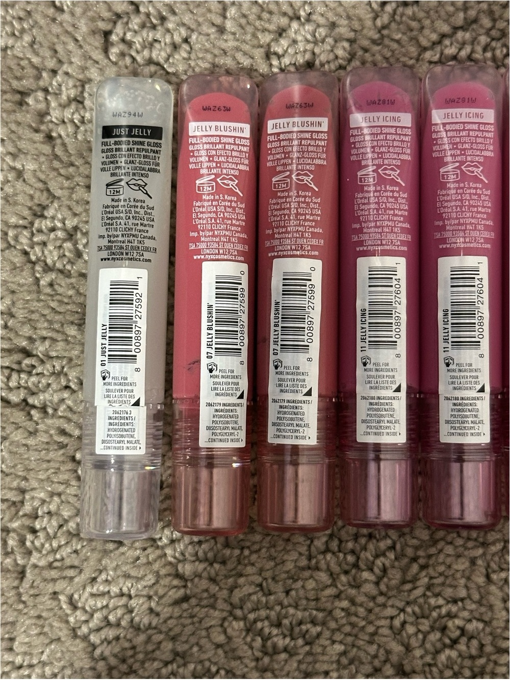 BRAND NEW NYX Professional Makeup Jelly Job Lip Gloss Bundle – 13 Full Glosses - Picture 5 of 8